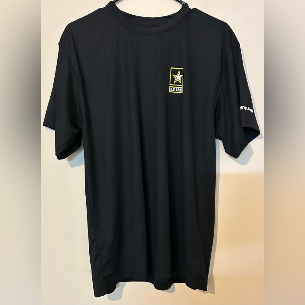 US Army Men T-Shirt Medium Black Logo Short Sleeve Crew Neck